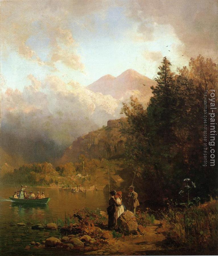 Thomas Hill : Fishing Party in the Mountains